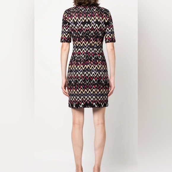 NWT Missoni Zigzag Patterned Dress size EU 44. US 8 - Picture 3 of 6